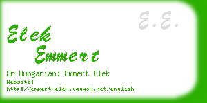 elek emmert business card